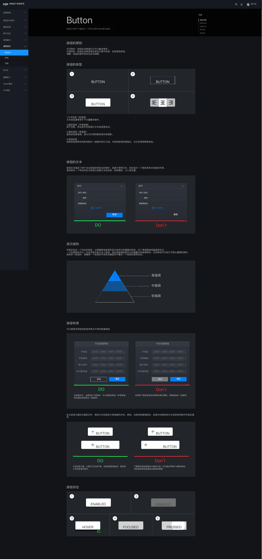 Sketch UX 规范中的按钮类型、层级、布局与状态